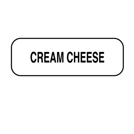 NEVS Cream Cheese Label 1/2" x 1-1/2" DIET-407